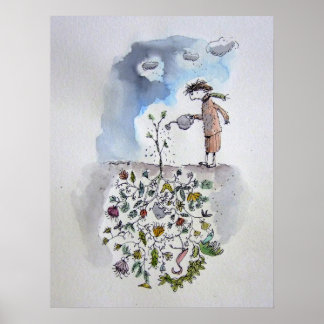 Introvert's Garden Poster