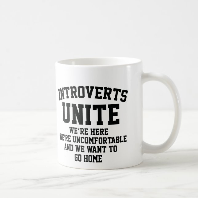 Introverts Unite Coffee Mug (Right)