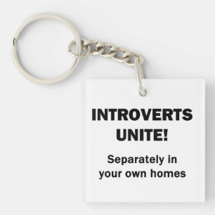 Introverts Unite! Key Ring