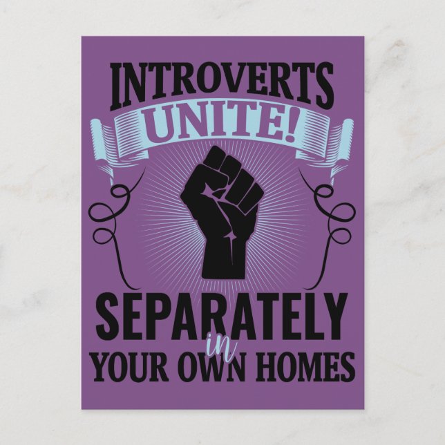 Introverts Unite Postcard (Front)
