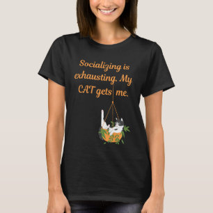 Introverts Unite Separately Cat Lover-Funny Anti-S T-Shirt