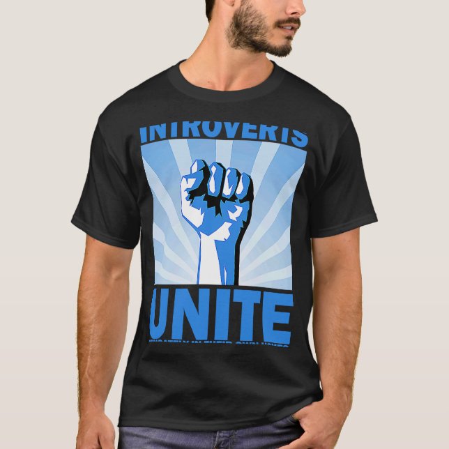 Introverts Unite Separately In Their Own Homes Ret T-Shirt (Front)