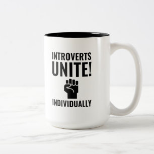 Introverts Unite Two-Tone Coffee Mug