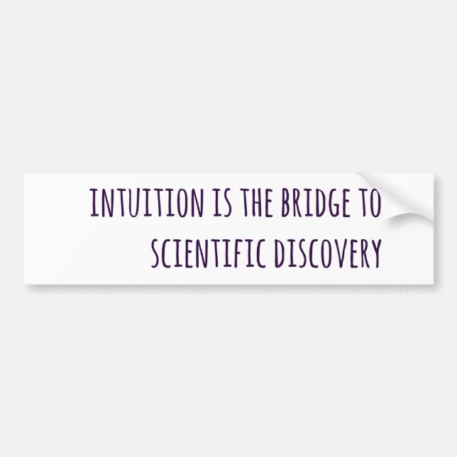 Intuition is the Bridge Bumper Sticker (Front)