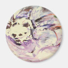 Intuitive Abstract Art Creamy White Lavender 