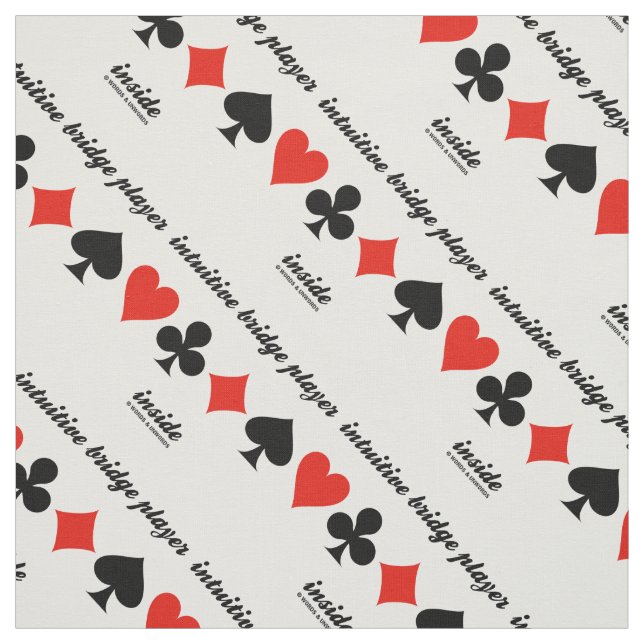 intuitive bridge player inside Four Card Suits Fabric (Swatch)