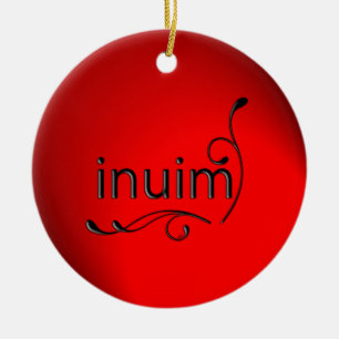 inuim ceramic ornament