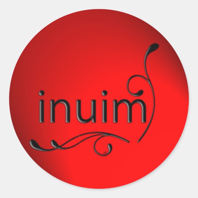 inuim classic round sticker (Front)