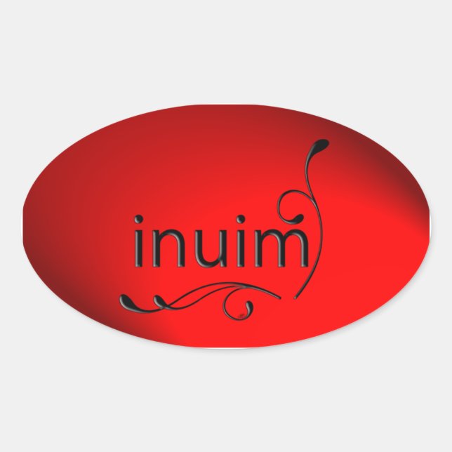 inuim oval sticker (Front)