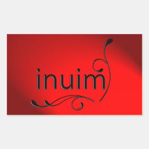 inuim rectangular sticker