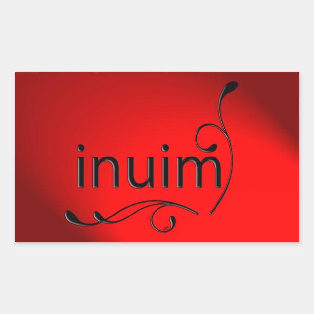 inuim rectangular sticker (Front)