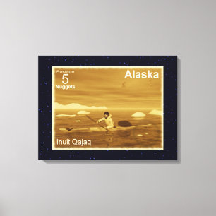 Inuit Kayak Canvas Print