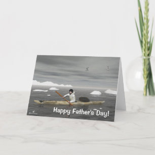 Inuit Kayak Father's Day Card