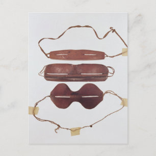 Inuit sun/snow 'glasses' postcard