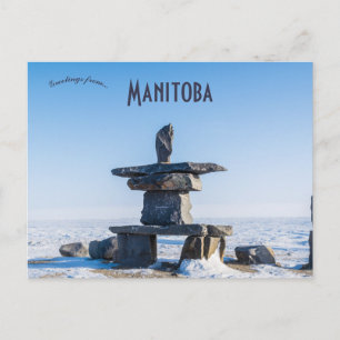 Inukshuk in Churchill Manitoba Canada Postcard