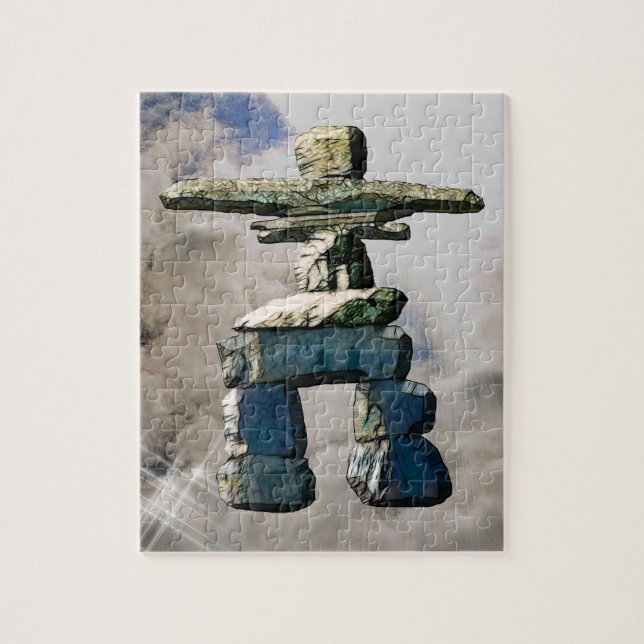 Inukshuk Native American Spirit Stones Jigsaw Puzzle (Vertical)