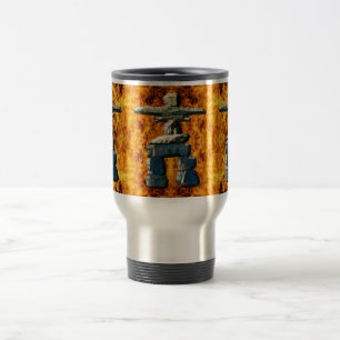 Inukshuk Native American Spirit Stones Travel Mug