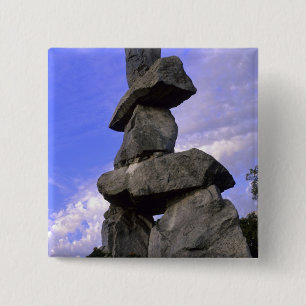 Inukshuk, Northwest Territories, Canada 15 Cm Square Badge