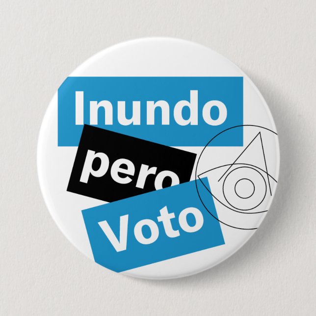 Inundo pero Voto Button (Front)