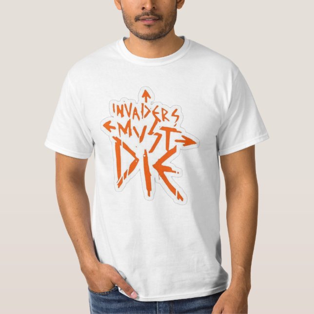 Invaders Must Die Mens T Shirt (Front)