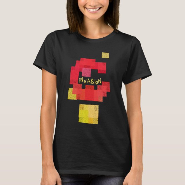 Invaders vs Tetris T-Shirt (Front)