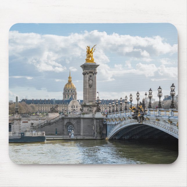 Invalides and Pont Alexandre III bridge - Paris Mouse Pad (Front)