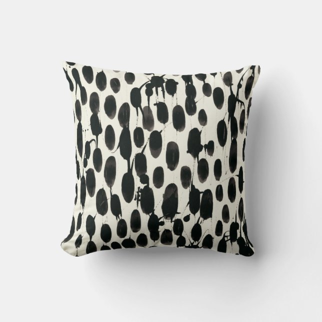 Invariable I | Black Watercolor Cushion (Front)