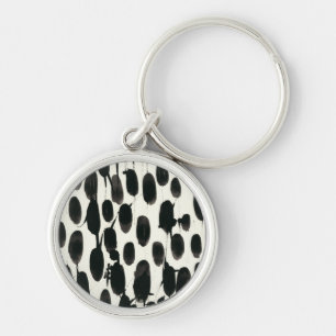 Invariable I   Black Watercolor Key Ring