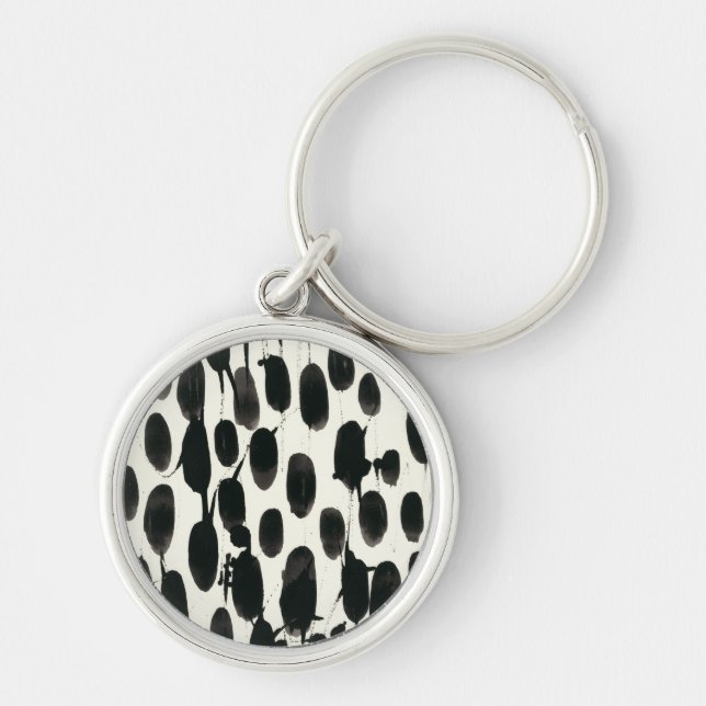 Invariable I | Black Watercolor Key Ring (Front)