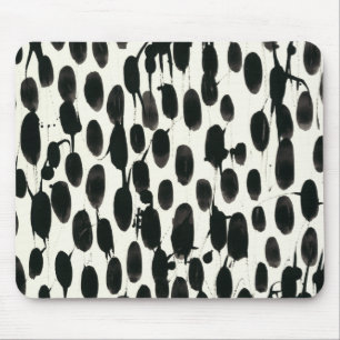 Invariable I   Black Watercolor Mouse Pad