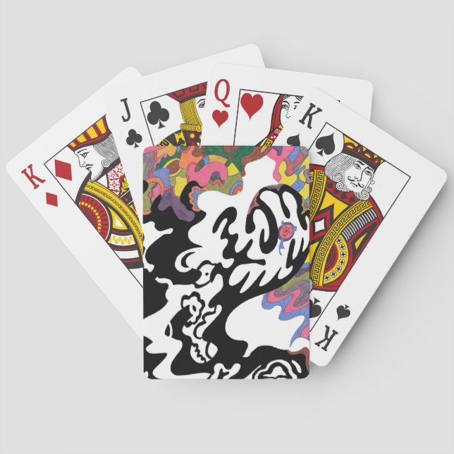 "Invasion" Abstract Art Playing Cards (Back)