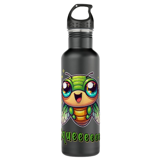 Invasion Emergence Swarm Brood XIII XIX  Cicada Sq 710 Ml Water Bottle (Front)