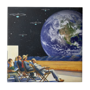 Invasion Is Coming Ceramic Tile