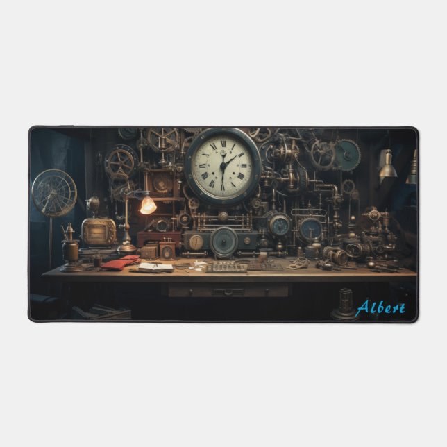 Invention Alchemy Steampunk Scribe's   Desk Mat (Front)