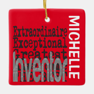 Inventor Extraordinaire CUSTOM Ceramic Ornament