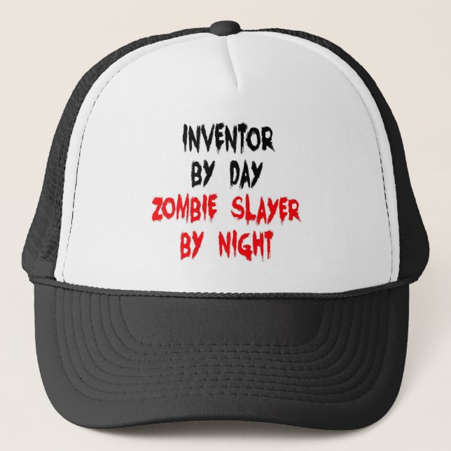 Inventor Zombie Slayer Trucker Hat (Front)