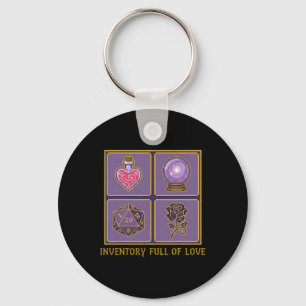 Inventory Full Of Love Cute Gamer Gaming Medieval Key Ring