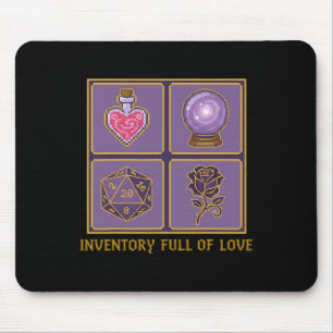 Inventory Full Of Love Cute Gamer Gaming Medieval Mouse Pad