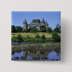 Inverary Castle, Strathclyde, Scotland 15 Cm Square Badge