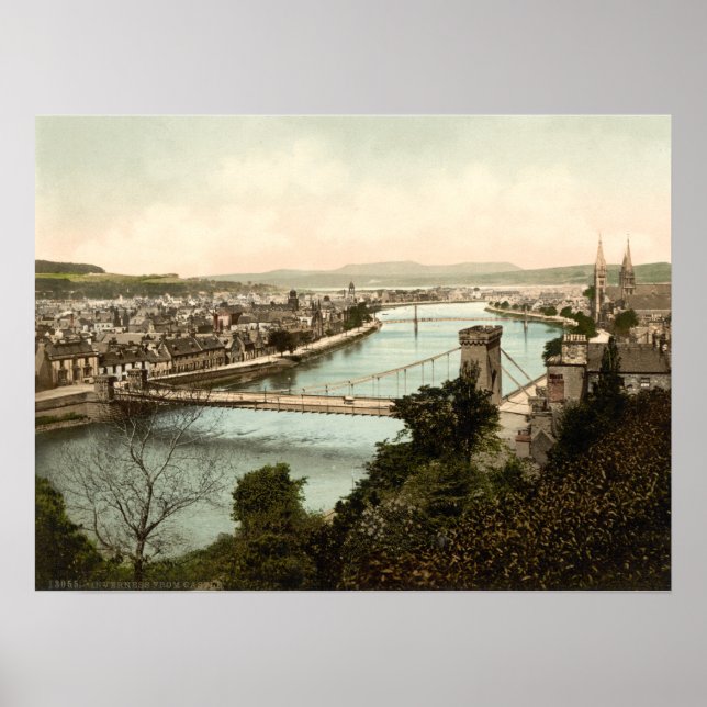 Inverness from the Castle, Scotland Poster (Front)