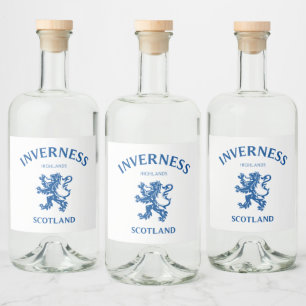 INVERNESS Scotland Liquor Bottle Label