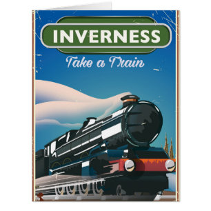 inverness scotland locomotive travel poster