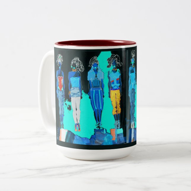 Inverse fashion Two-Tone coffee mug (Front Left)