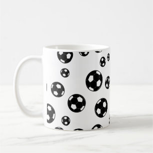Inverse Football / Soccer Colours Ball Pattern Coffee Mug