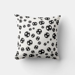 Inverse Football / Soccer Colours Ball Pattern Cushion