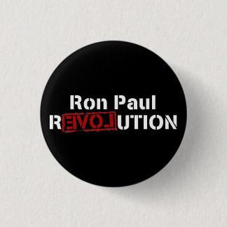 inverse ron paul revolution 3 cm round badge