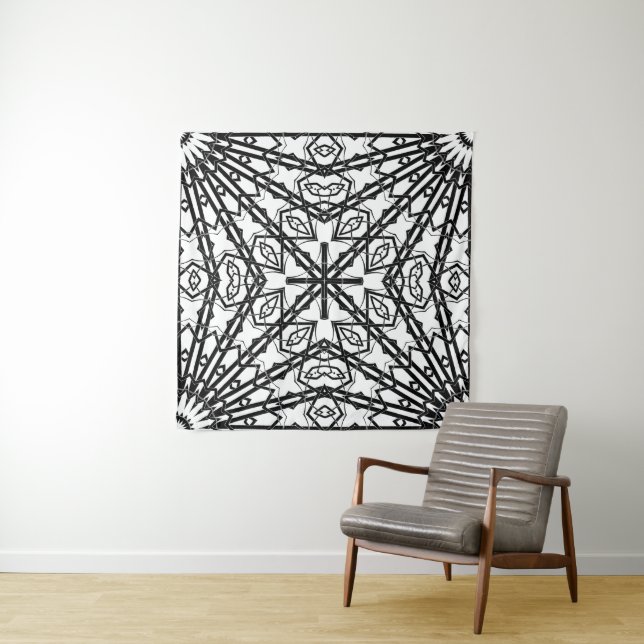 Invert Looking Glass Cross Tapestry (In Situ)