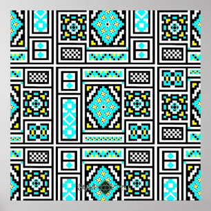 Invert Mirrored Mosaic Poster