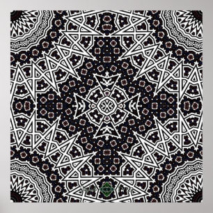 Invert Mosaic Cross Poster