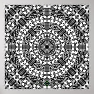 Invert Reflect Mandala Poster